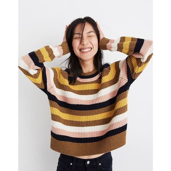 Madewell Striped Tilden Pullover Sweater Women's Size XS - Picture 1 of 7